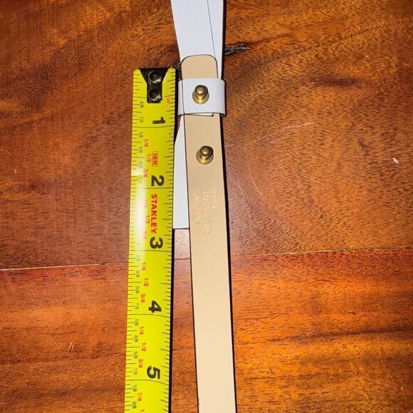 Kate Spade White Leather Bow Belt Minimalist Chic sz S main image 8